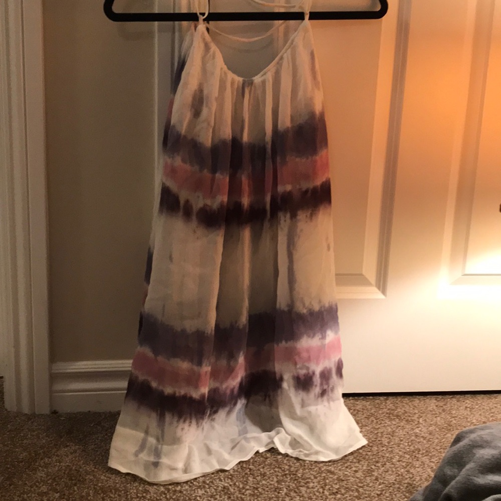 Tye dye loose sheer w/ under dress thing